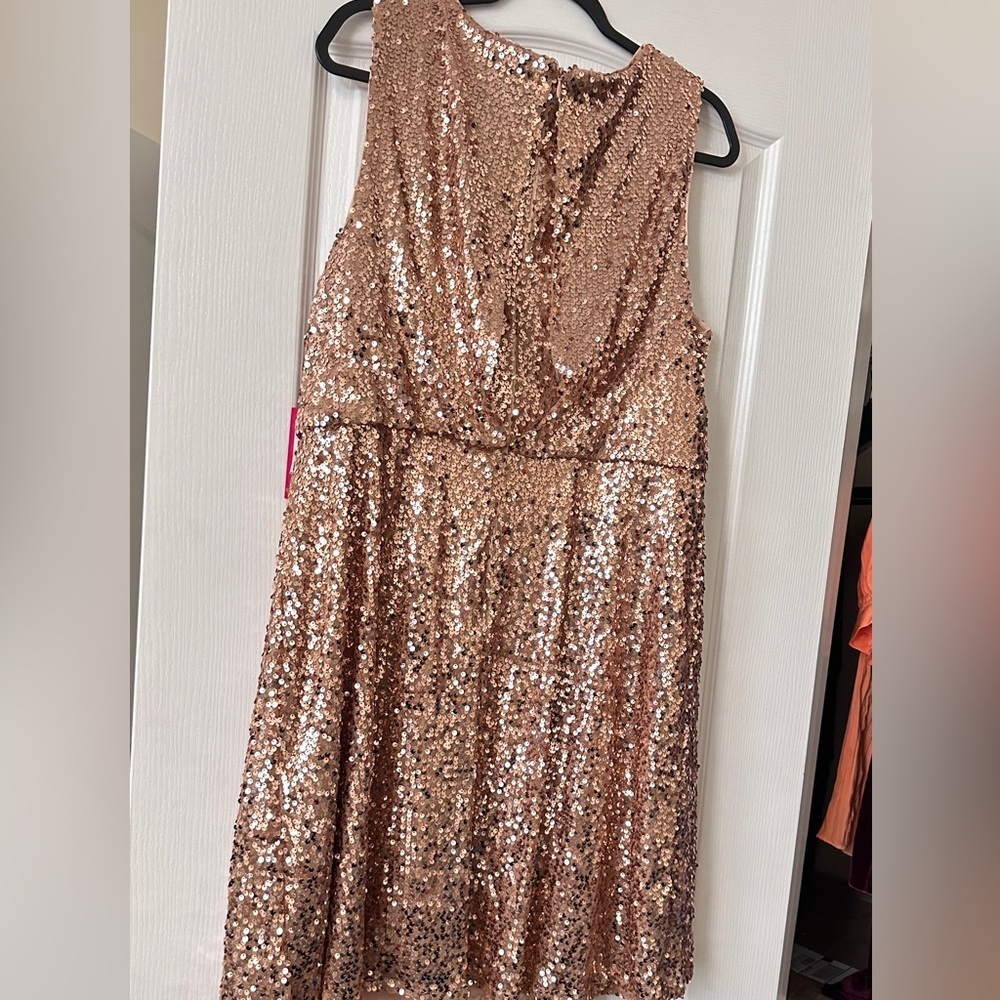 Vince Camuto Dress Copper Sequin, 14W and 16W